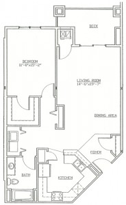 Hawks Landing 1 Bedroom - Unit B2