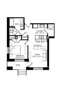 Capitol's Edge Apartments 1 Bedroom - Unit Type F1