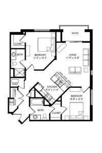 Capitol's Edge Apartments 2 Bedroom - Unit Type G