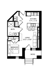 Capitol's Edge Apartments Studio - Unit Type C1