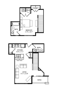 Capitol's Edge Apartments 1 Bedroom - Unit Type K